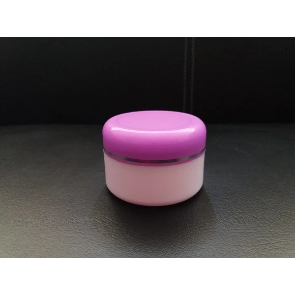Plastic Cream pot 30 grams of Stdr Purple-white